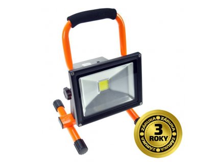 Solight LED reflektor 20W, přenosný, nabíjecí, 1600lm, oranžovo-černý