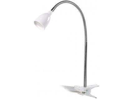 Solight LED stolní lampička, 2.5W, 3000K, clip, bílá barva