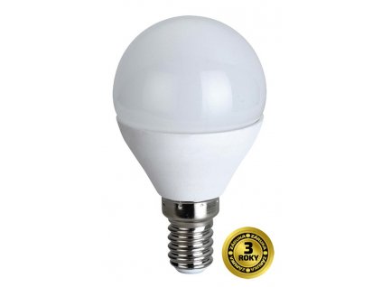 Solight LED žárovka, miniglobe, 4W, E14, 3000K, 310lm, bílé provedení