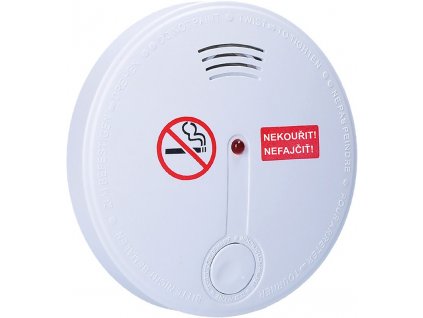 Solight detektor cigaretového kouře + alarm, 85dB, bílý + 9v baterie