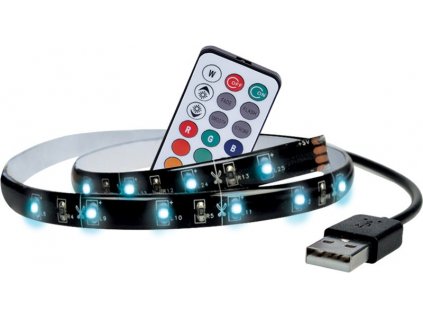 Solight LED RGB pásek pro TV, 2x 50cm, USB, vypínač, dálkový ovladač