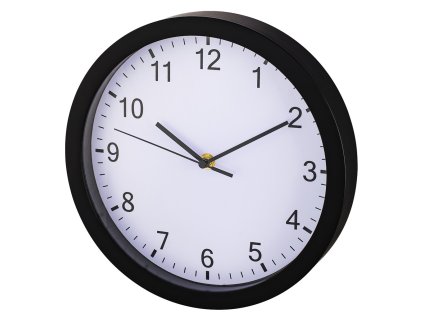 Hama Pure nástěnné hodiny, průměr 25 cm, tichý chod, černé