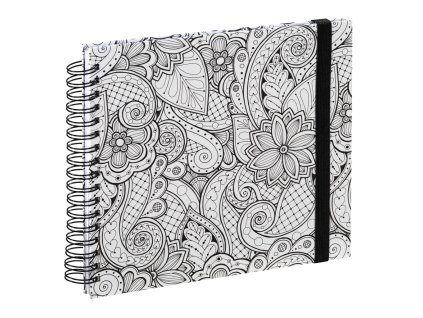 Hama album klasické spirálové COLORARE 28x24 cm, 50 stran, tendrils, bílé listy
