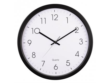 Hama nástěnné hodiny Quartz PG-350, černé + SLEVA 7 % s kódem AKCE7