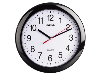 Hama nástěnné hodiny PP-250 Quartz, černé
