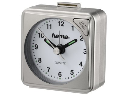 Hama cestovní budík A50, stříbrný