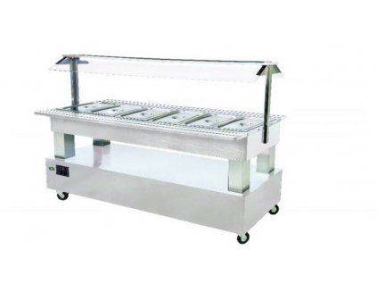 SALÁTOVÝ BAR STŘEDOVÝ VYHŘÍVANÝ SB 60 C - BÍLÉ DŘEVO/WHITE
