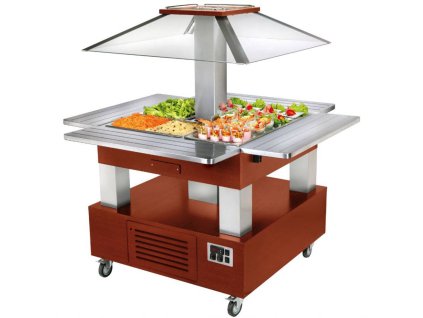 SALÁTOVÝ BAR CENTRÁLNÍ CHLADÍCÍ SBCM 40 F - ELEKTRONICKÝ ZDVIH - ČERNÁ/BLACK