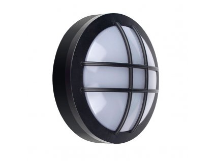 Solight LED venkovní osvětlení kulaté s mřížkou, 13W, 910lm, 4000K, IP65, 17cm, černá