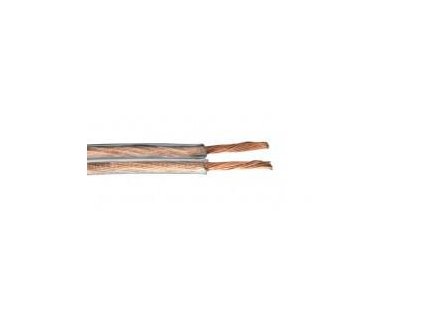 Kabel SCY 2x0,75 TT+TT/RD reproduktorový průhledný
