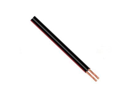 NKT - audio kabel V(H)03VH-H 2 X 0,35 C/R - dvoulinka černorudá