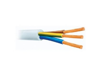 NKT - kabel CYSY H05VV-F 3G1,5 BÍLÁ