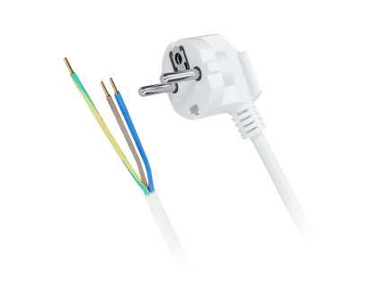 Solight flexo šňůra, 3x 1,5mm2, bílá, 3m