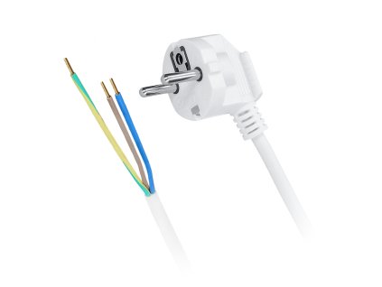 Solight flexo šňůra, 3x 1mm2, bílá, 3m