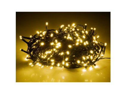 Solight LED venkovní vánoční řetěz, 200 LED, 10m, přívod 5m, 8 funkcí, IP44, teplá bílá VÝPRODEJ