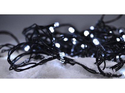 SOLIGHT LED venkovní vánoční řetěz, 50 LED, 5m, přívod 3m, 8 funkcí, časovač, IP44, studená VÝPRODEJ