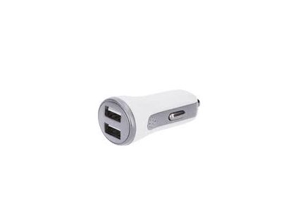 SOLIGHT USB nabíjecí adaptér do auta, 2xUSB, 3400mA, DC 12-24V, bílošedá (DC49) VÝPRODEJ