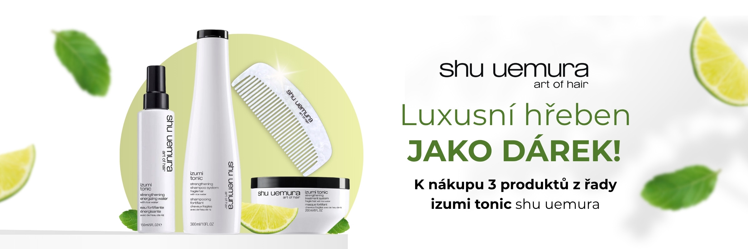 K nákupu 3 produktů z řady izumi tonic shu uemura Luxusní hřeben JAKO DÁREK! 2