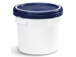 plastový kbelík s modrým víkem