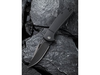 CIVIVI Knife Ortis C2013D Liner Lock Knife Pocket Knife Black Fiber glass Reinforced Nylon Black Stonewashed 9Cr18MoV (1)