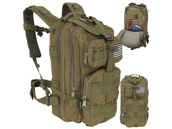 Vojenský batoh 26l armádní zelená Army Green