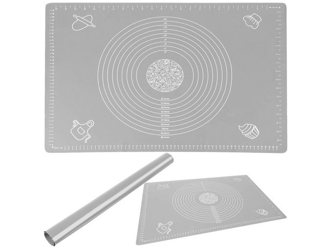 ISO 14107 Silikonový vál 64x45cm šedý