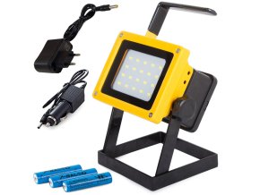 pol pl Halogen lampa przenosny LED 20 SMD 100W akumulator 1371 11