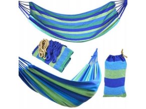 Verk 01300 Hamaka houpací síť 220x150cm modrá/zelená