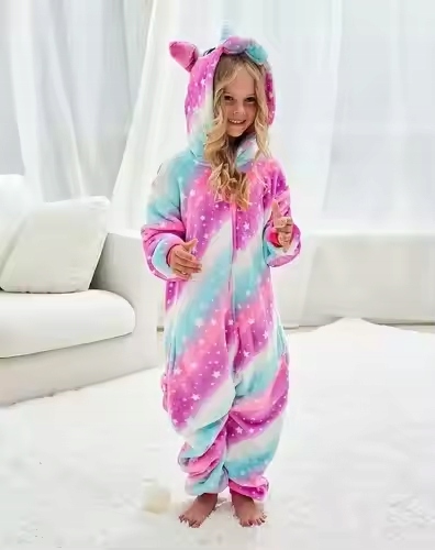 Jednorožec KOSTÝM PŘEVLEK KIGURUMI DĚTSKÉ PYŽAMO 115 cm