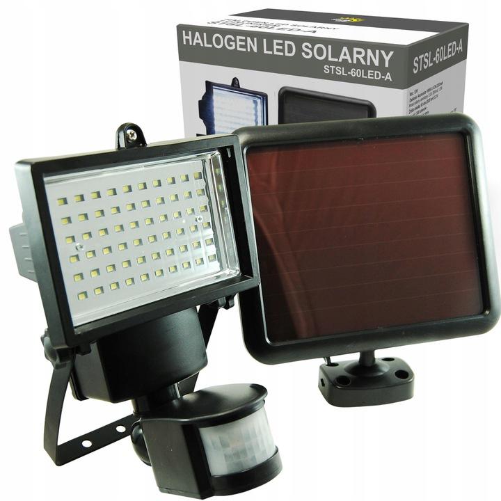 MaxyLed L1234 Halogen Solární s čidlem 60 Led