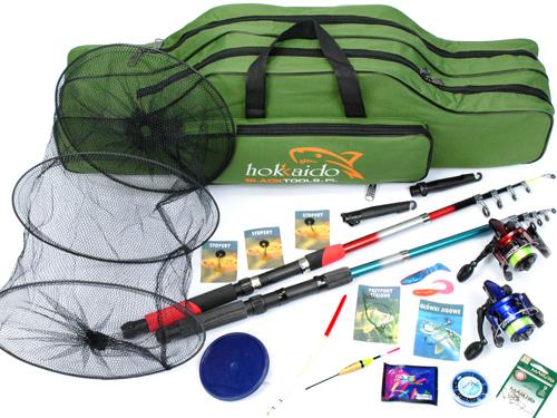 Rybářský Prut - Set - Síť - PŘÍVLAČ