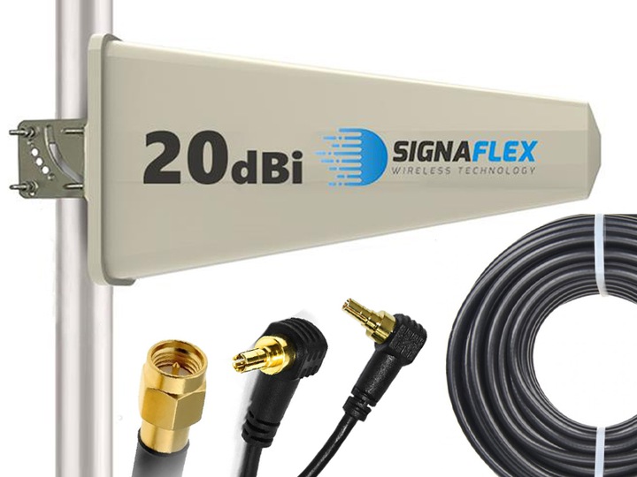 SignaFlex Zesilovač Signálu GSM 20 dBi LTE 4G 3G GSM HUAWEI