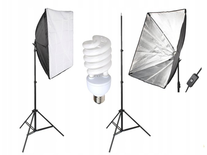 3238 4 studio softbox s patici pro e27 50x70cm kompletni set ss 5077
