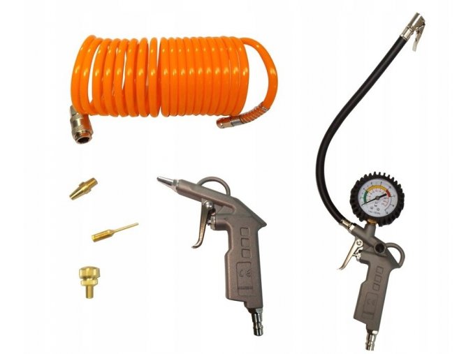 3415 1 tools pistole foukaci s manometrem sada 6ks hadice