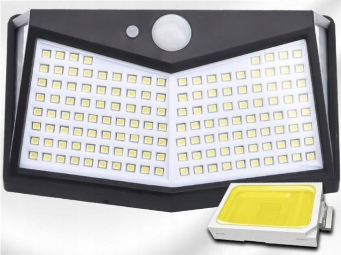 Azari Vonkajšie solárne LED svetlo s detekciou pohybu 212 LED