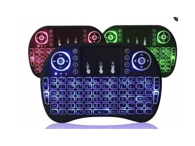 Azari Bezdrôtová podsvietená mini klávesnica s touchpadom TV BOX