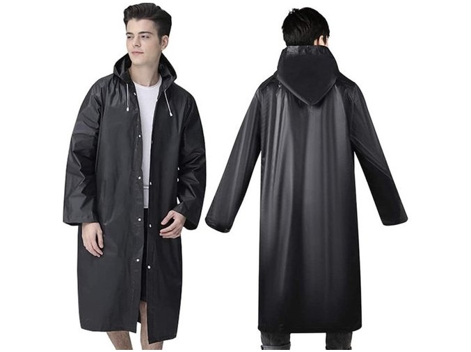 Trizand 21840 Pláštěnka černá s Kapucí 2