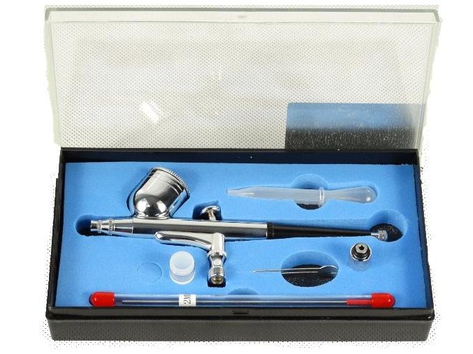 1789 1 airbrush pistole pro lakovani malovani x2 trysky 0 2mm a 0 3mm