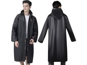 Trizand 21840 Pláštěnka černá s Kapucí 2