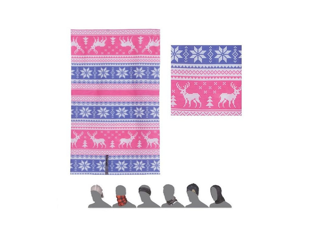 šátek roura dětský SENSOR TUBE THERMO PATTERN CARIBOU multicolor