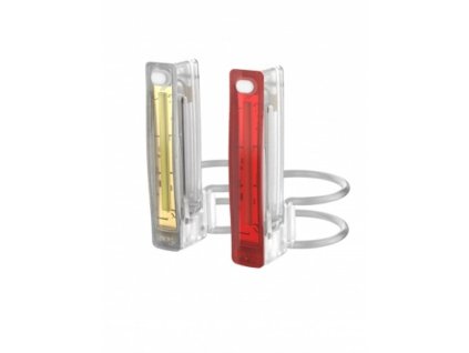 blikačky přední+zadní Knog Plus průhledná