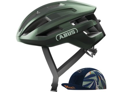 Cyklistická helma Abus PowerDome ACE moss green