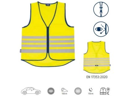 Reflexní vesta ABUS Lumino Reflex Vest YW (Varianta Lumino Reflex Vest YW M)
