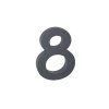 Hliníkové "3D" číslo antracit se strukturovaným povrchem (Varianta 0)