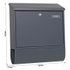 rottner briefkasten villa spezial set anthrazit T06491 abmessungen