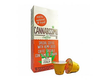 cannabissimo with hemp leaves kapsle