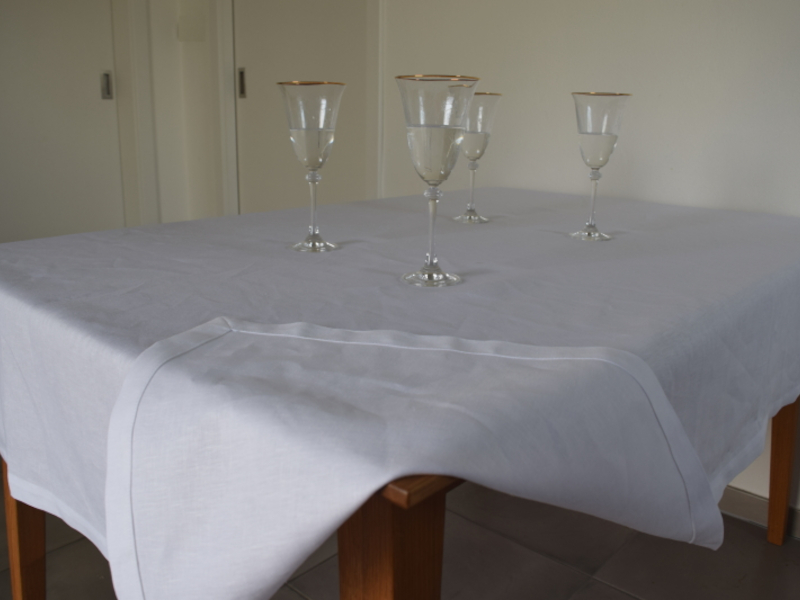 Lněný ubrus - bílý | z české látky | E-len