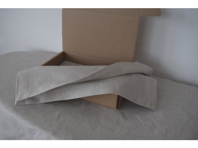 Ubrousek látkový lněný - bílá káva