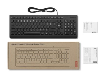 Lenovo Essential / Drátové USB-A / CZ-SK layout / Černá