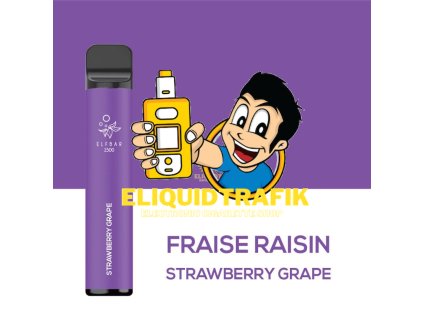  ElfBar - 1500 Strawberry Grape (Fraise Raisin) 4,8ml 00mg 